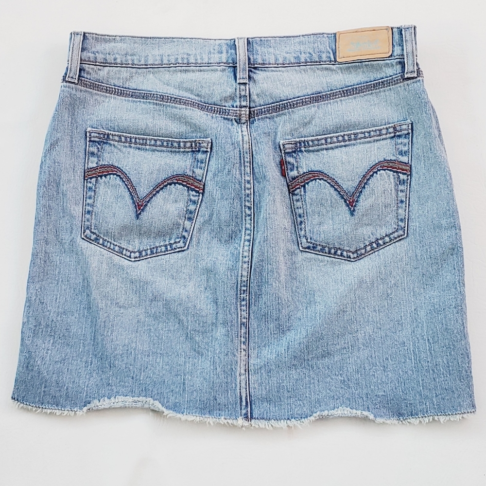 Levi's Light Blue Denim Mini Skirt